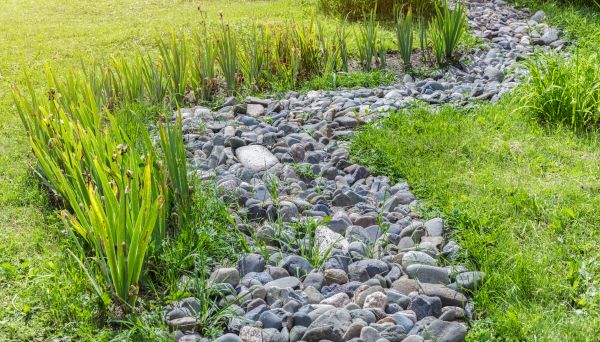 River Rock Garden Installation in Fayetteville